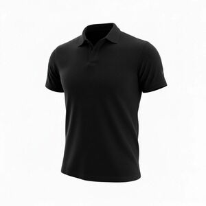 Theory Mens Black Short Sleeve Collared Polo Shirt Size M